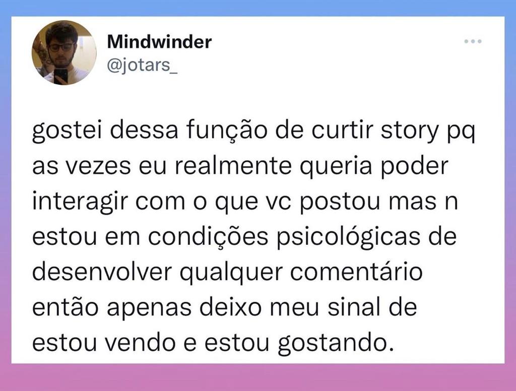 Também gosto desse like nos stories