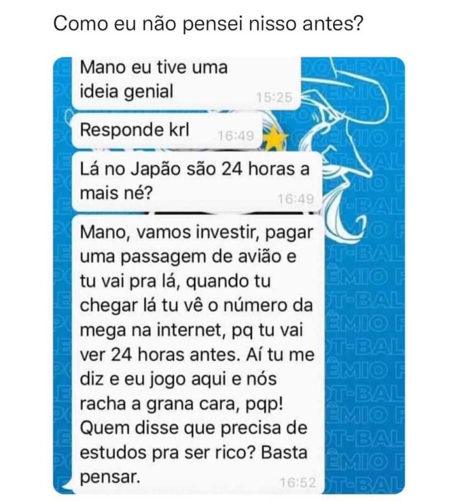 Como eu não pensei nisso antes?