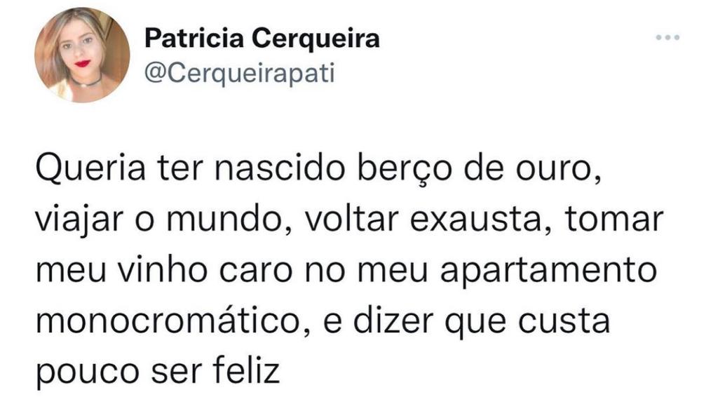 Queria ter nascido em berço de ouro