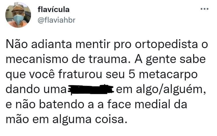 Não adianta mentir pro ortopedista