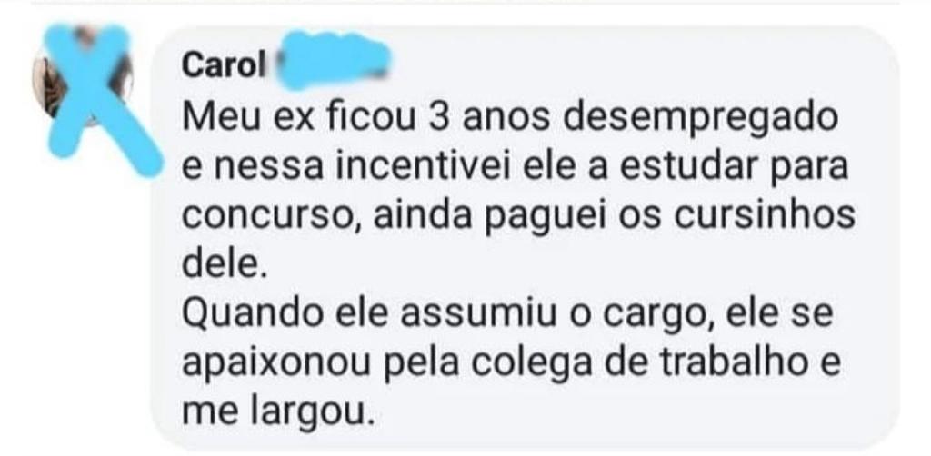 Fiquei triste por ela