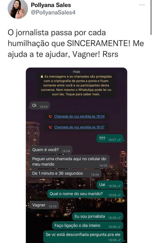 O jornalista passa por cada uma