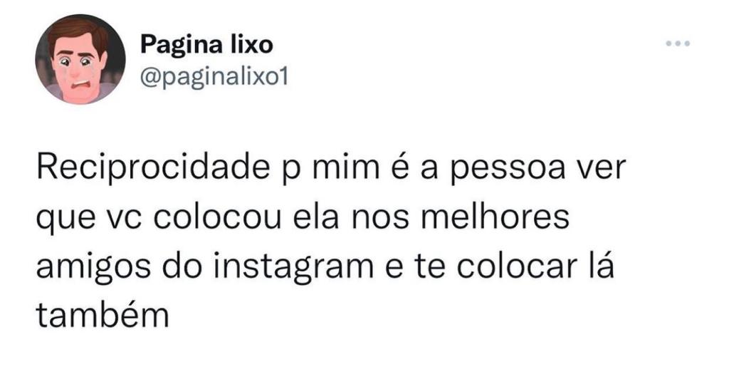 Isso é reciprocidade