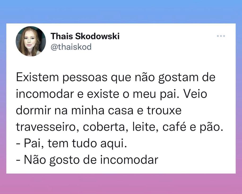 Esse pai não gosta de incomodar mesmo