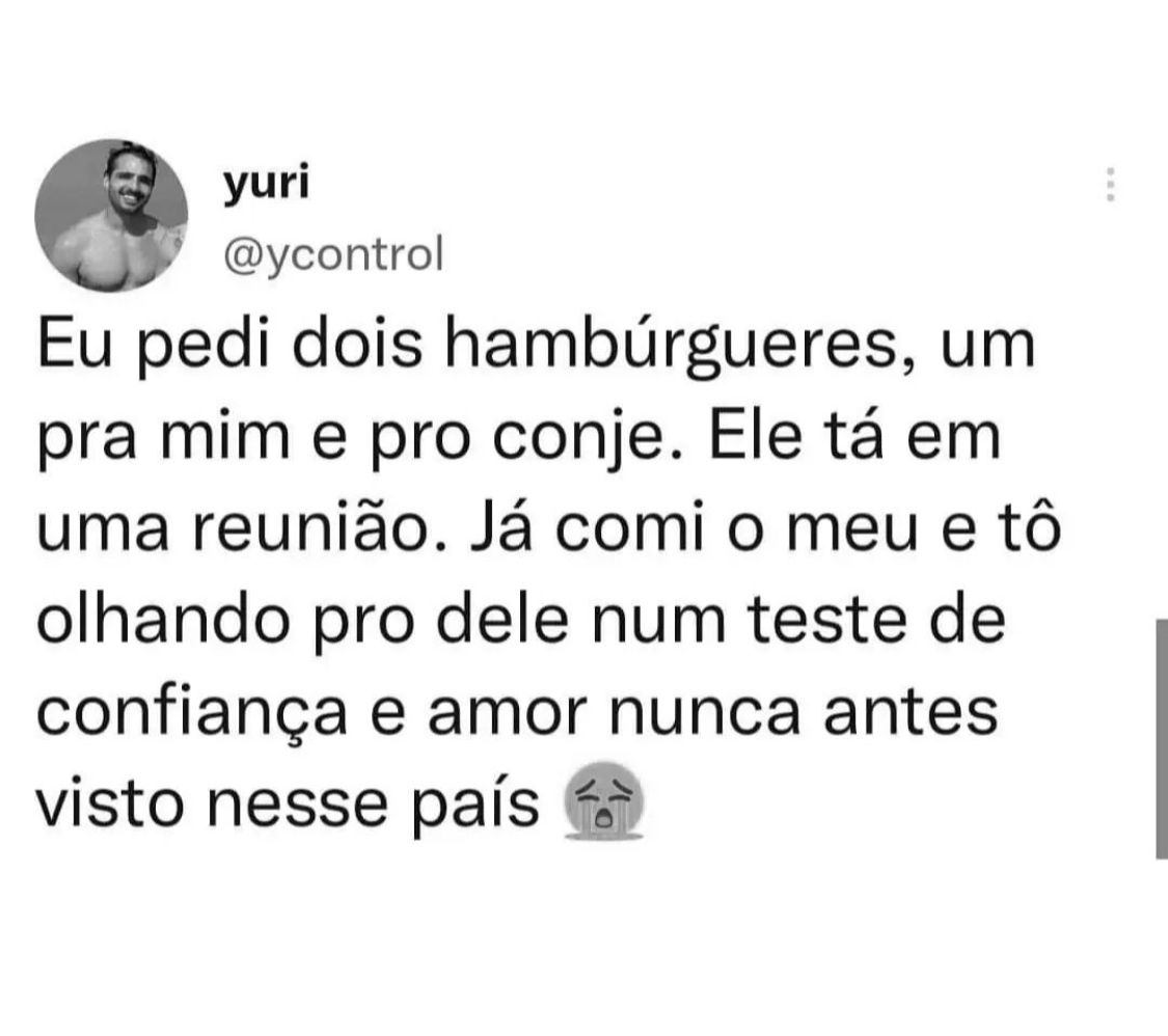 Maior teste de amor e confiança