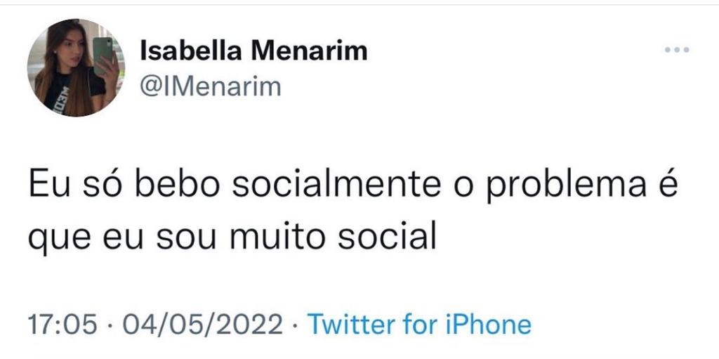 Problema é que sou muito social