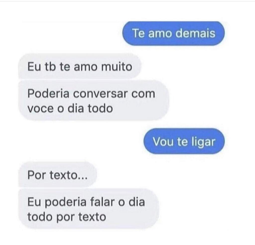 Eu poderia falar o dia todo por texto