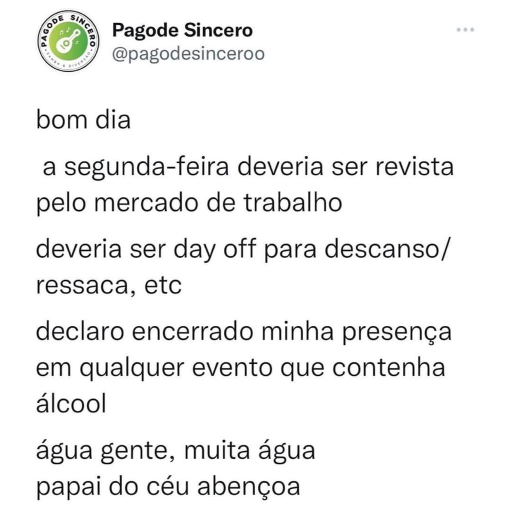 Papai do céu abençoa nossa segunda