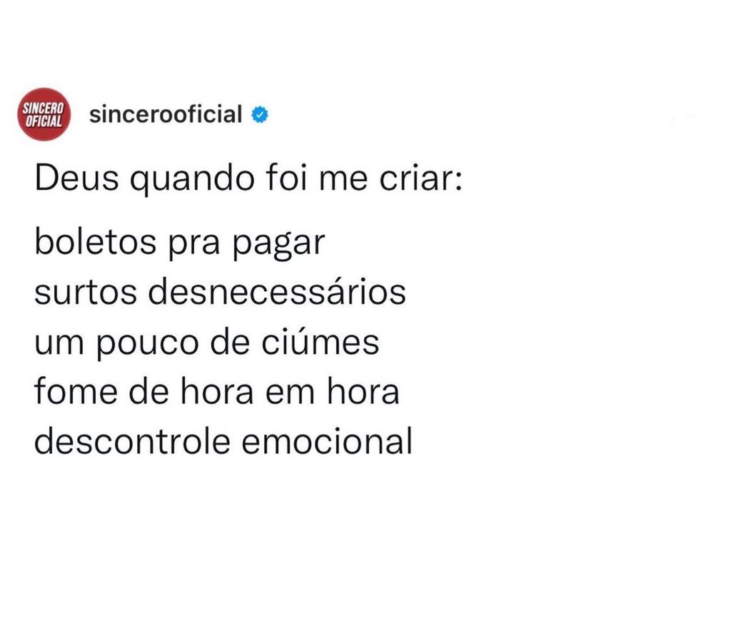 Deus quando foi me criar