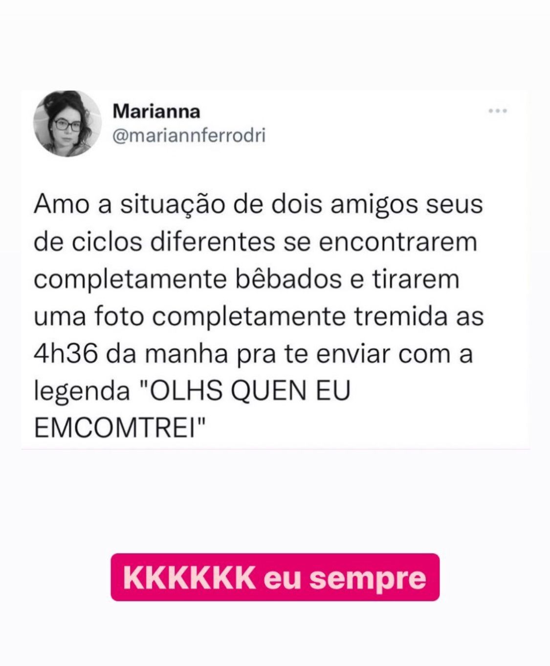 Amo essa situação