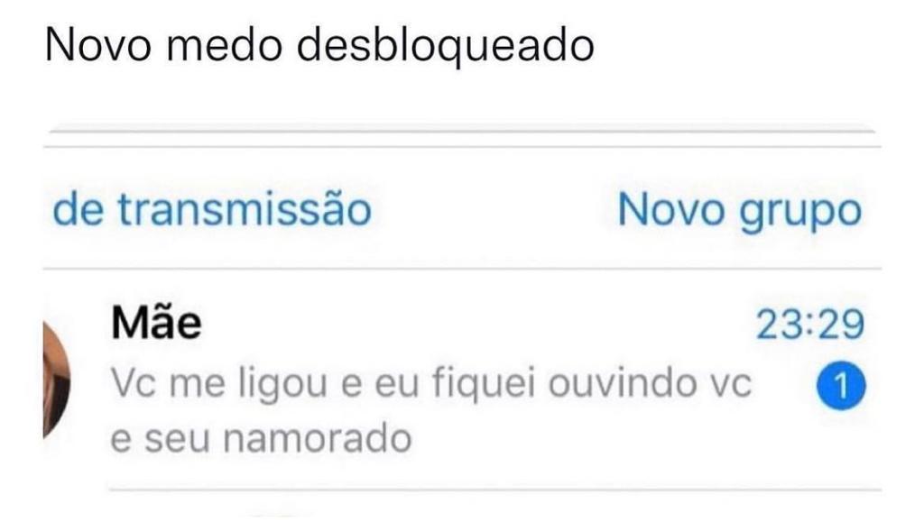 Novo medo desbloqueado