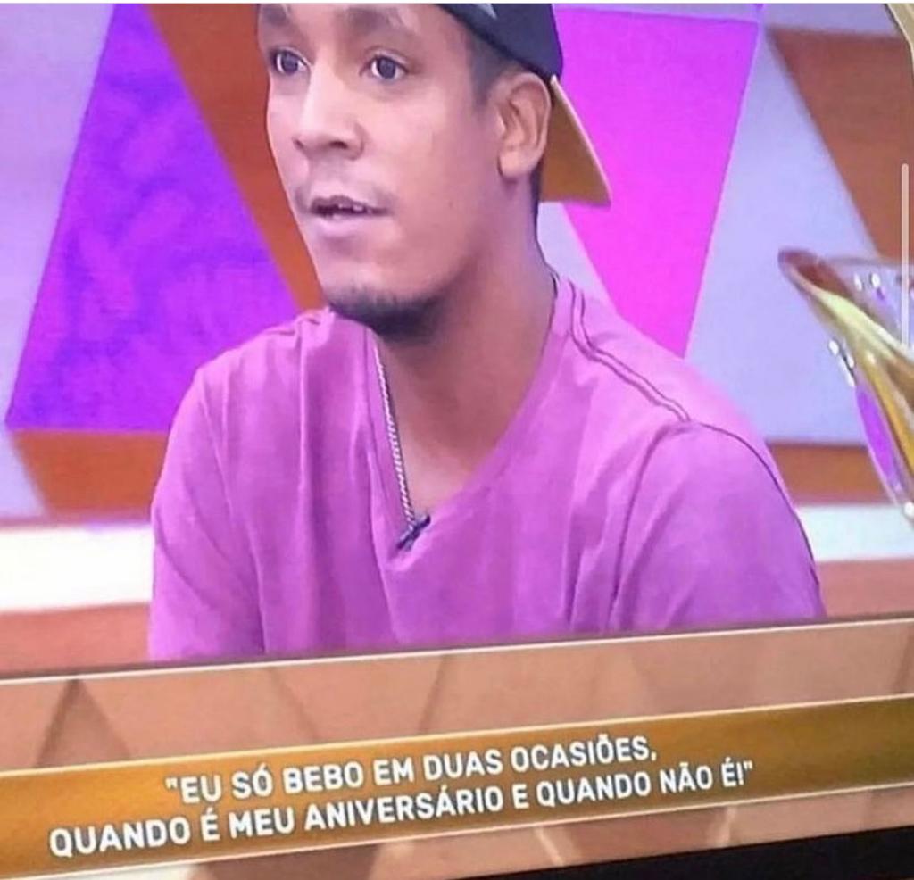 Eu só bebo em duas ocasiões