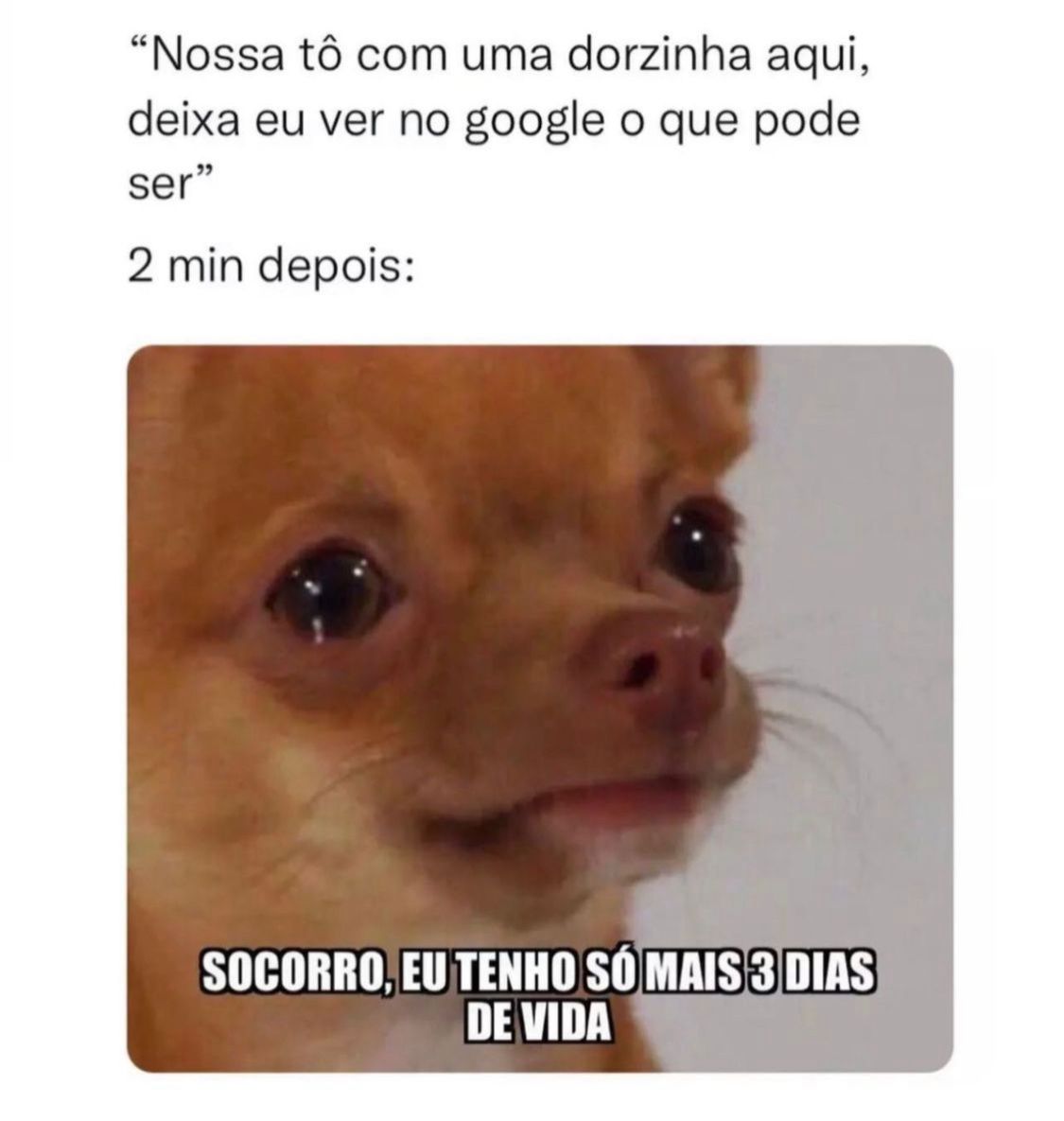 Tenho só mais 3 dias de vida