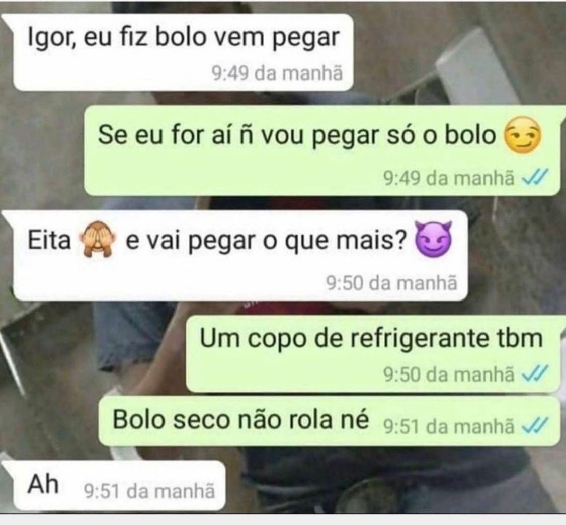 Bolo seco não rola, né