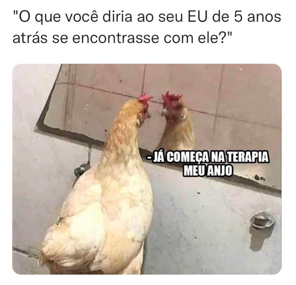 Já começa na terapia, meu anjo