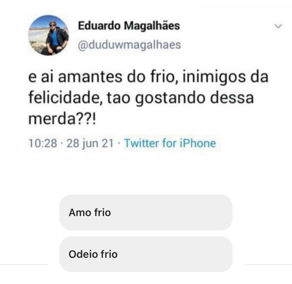 Tão gostando, amantes de frio?