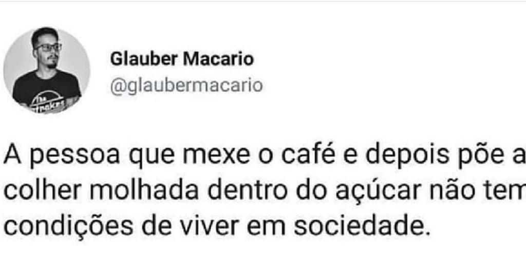 Não tem condições mesmo