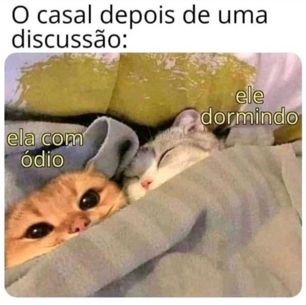 O casal depois de uma discussão