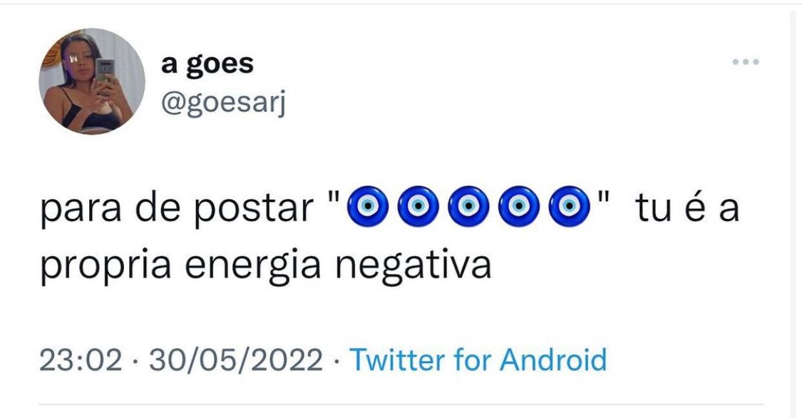 Você é a energia negativa