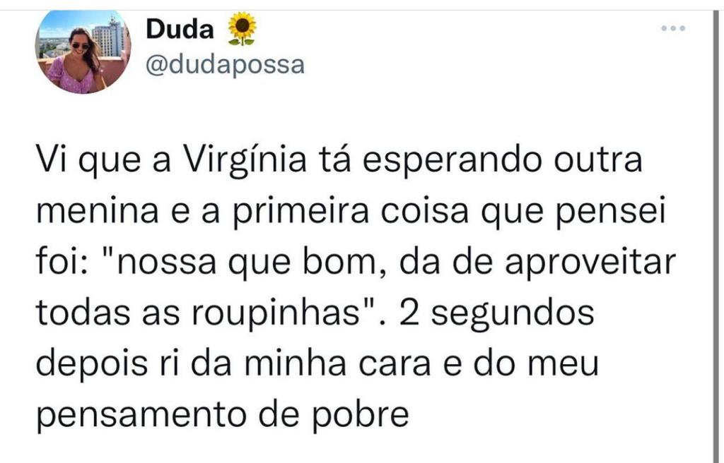 Será que ela vai reutilizar as roupinhas?