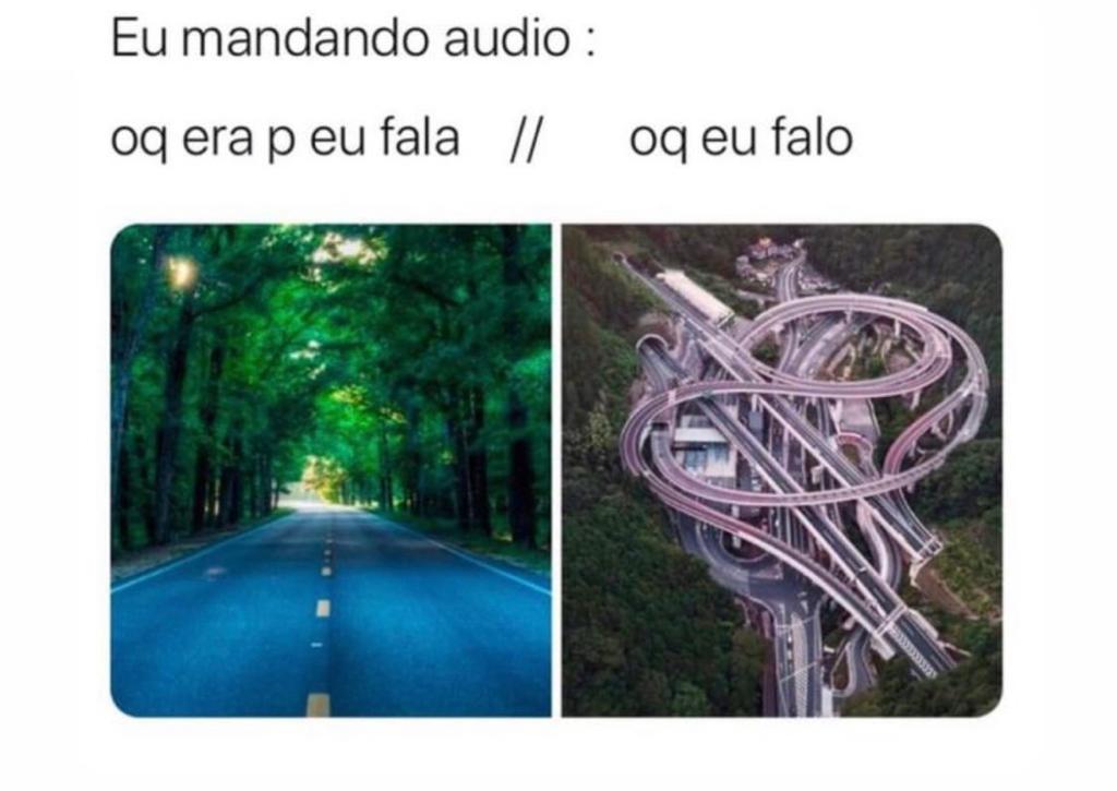 Eu mandando áudio