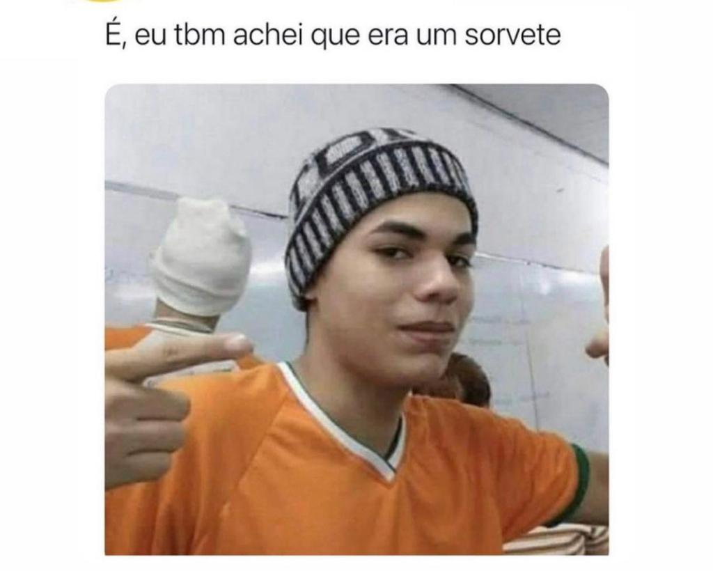 Também achei que era um sorvete