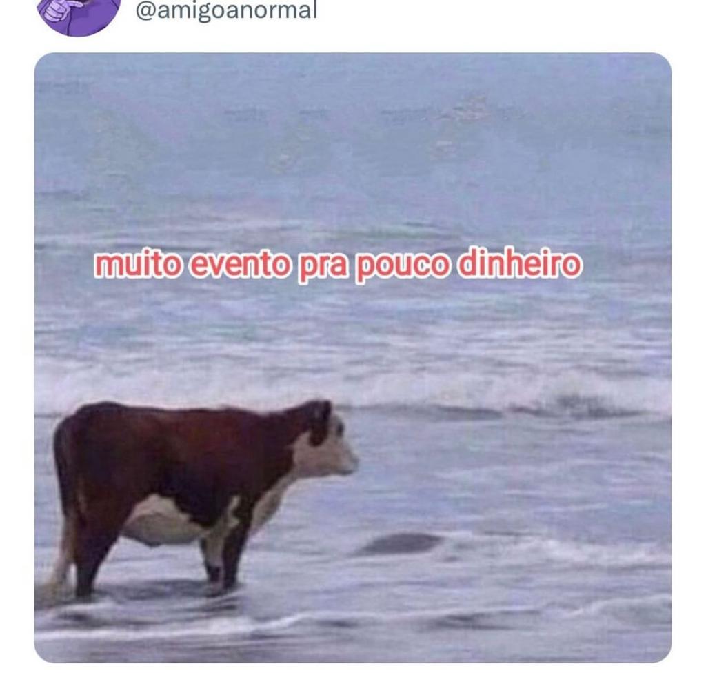 Muito evento pra pouco dinheiro