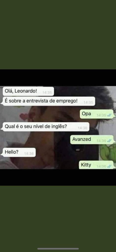 Meu nível de inglês