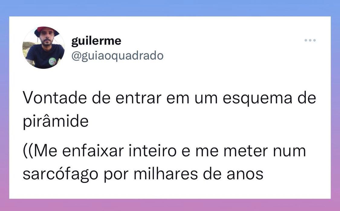 Vontade de entrar num esquema de pirâmide