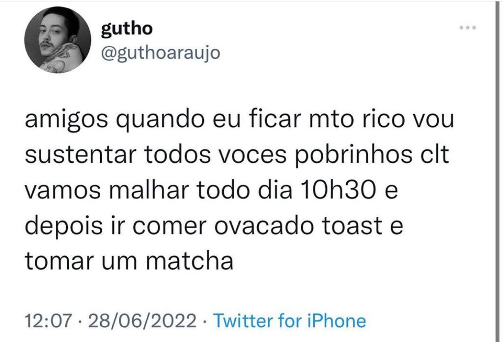 Eu quando ficar muito rico
