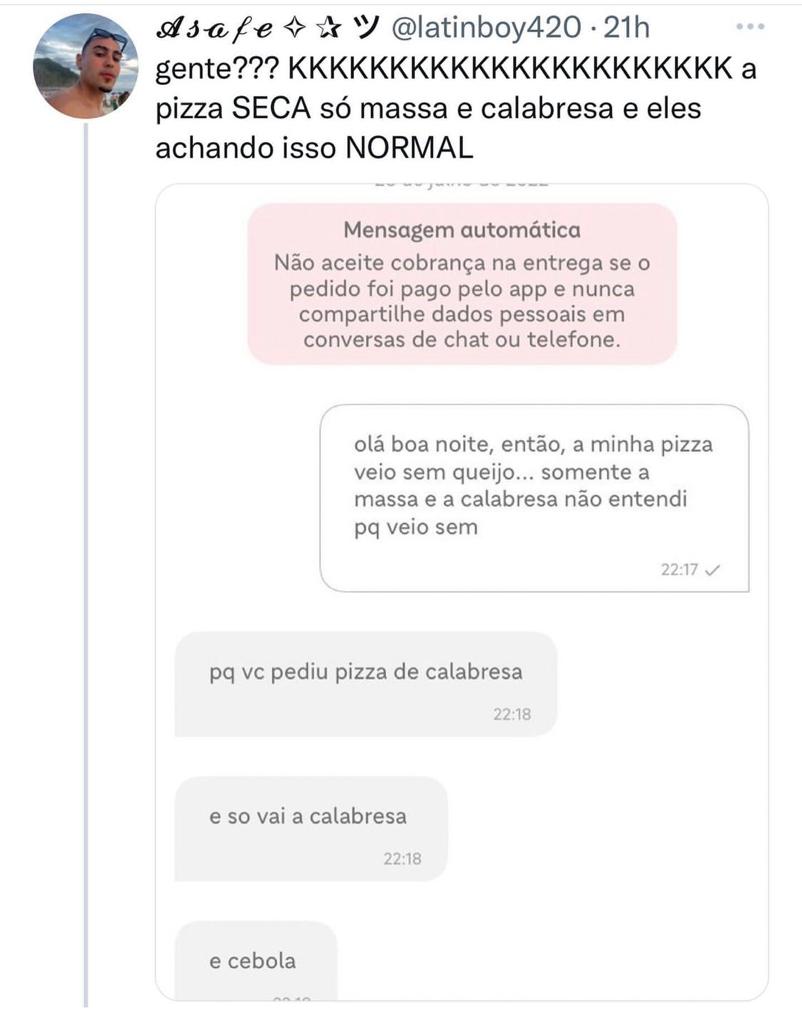 E eles achando normal