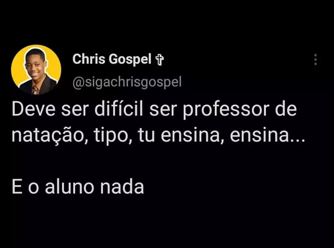 E o aluno nada