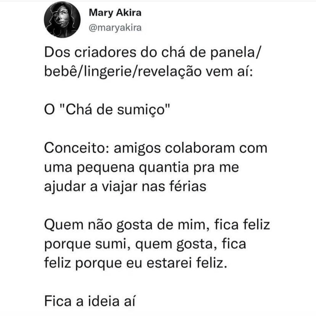 Fica aí a ideia