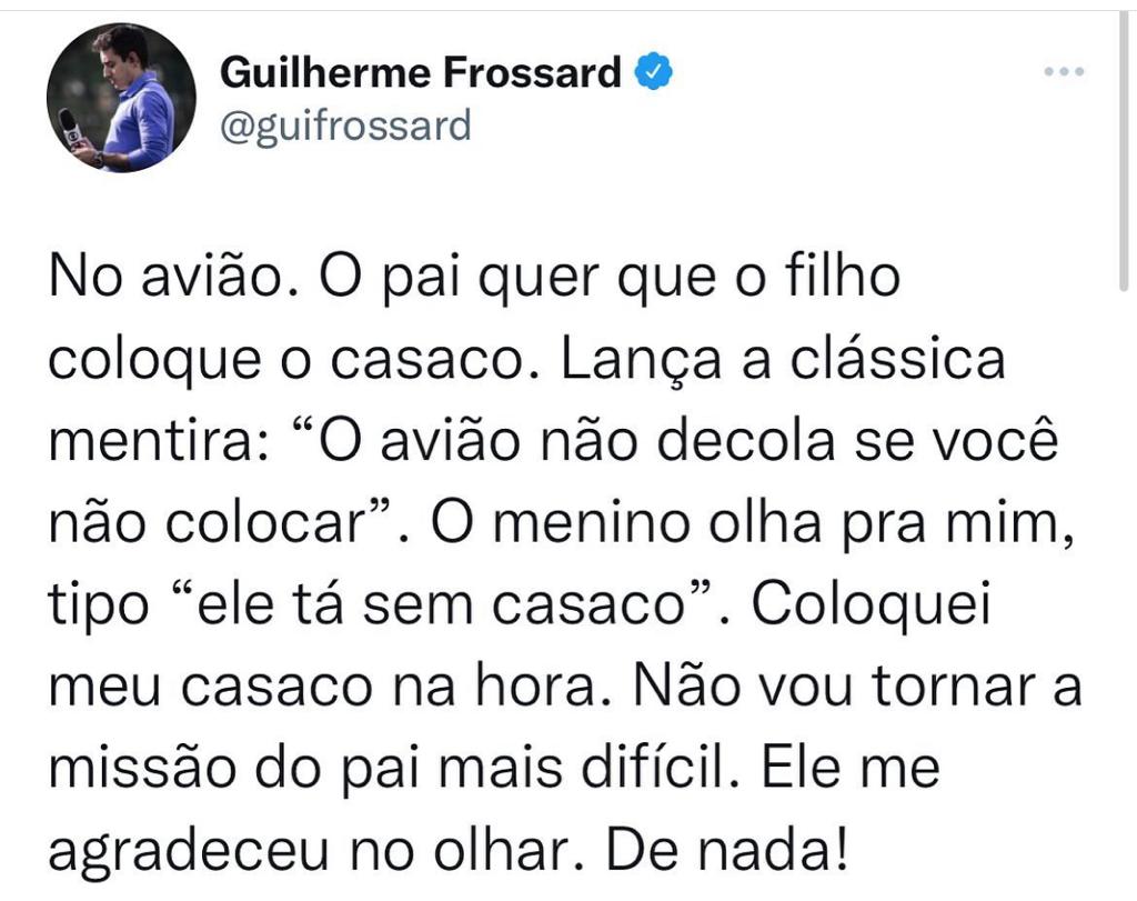 De nada, moço