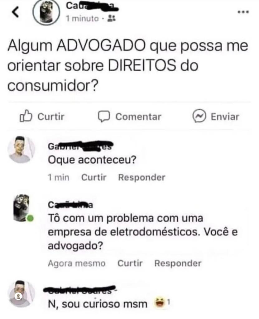 Sou só curioso mesmo