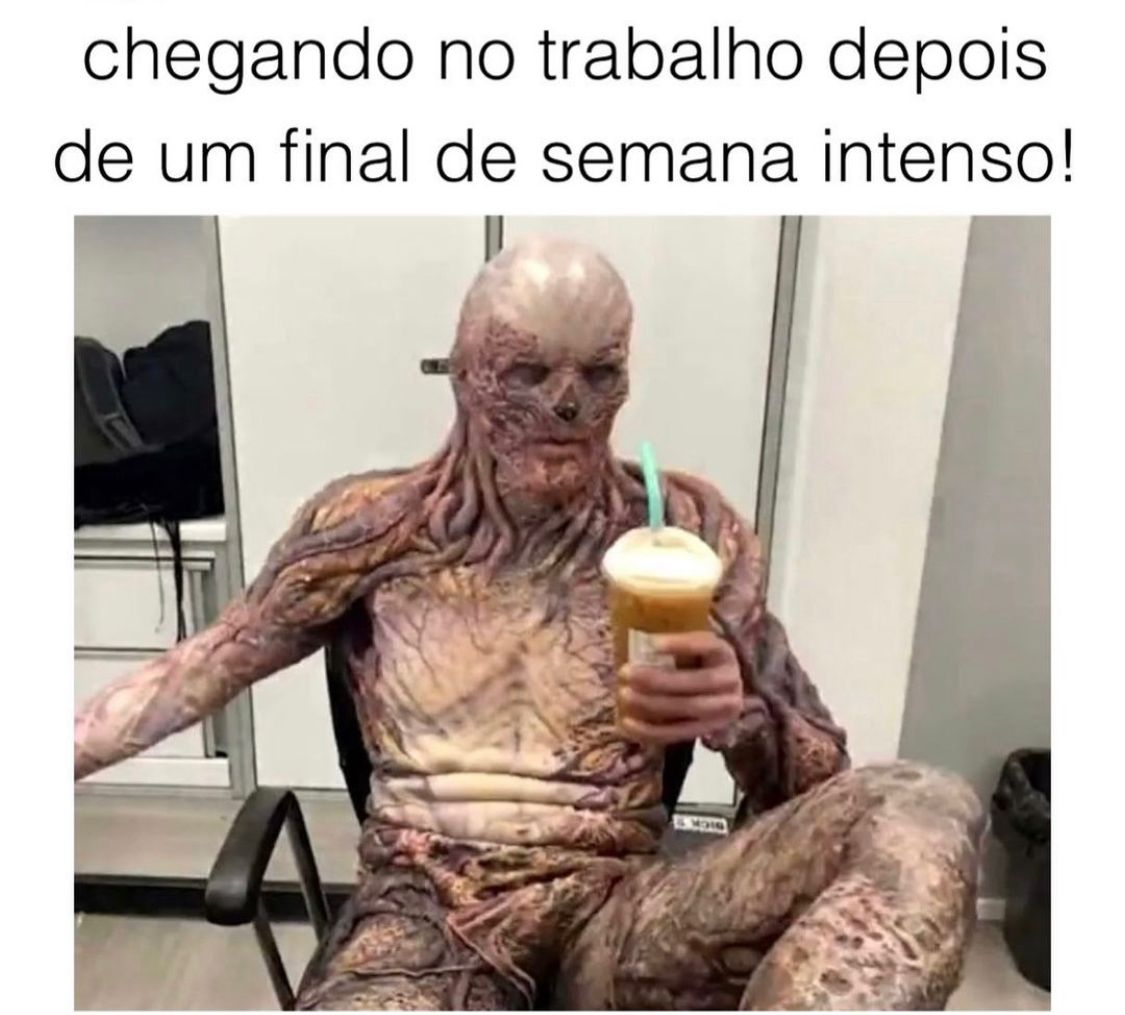 Eu chegando no trabalho