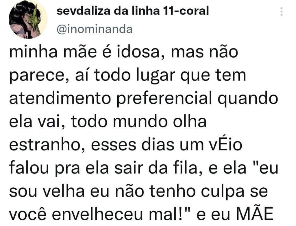 Minha mãe envelheceu bem