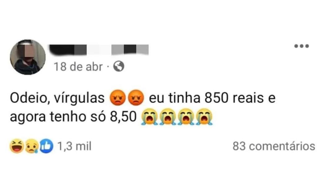 Odeio vírgulas