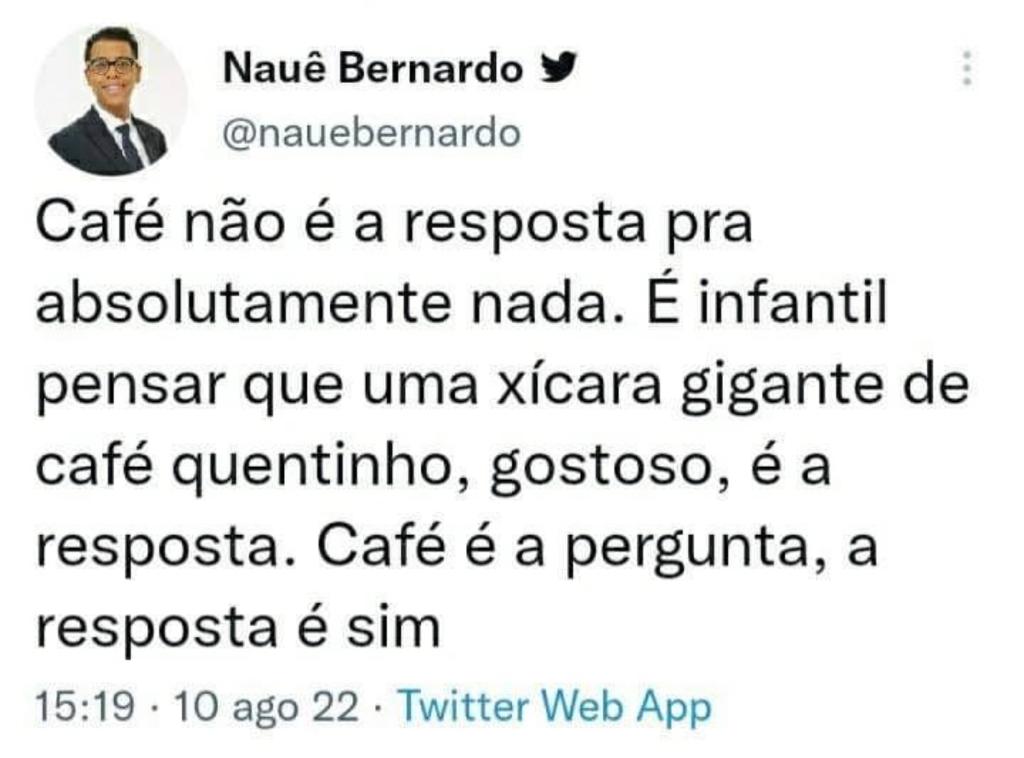 Café é sempre bom
