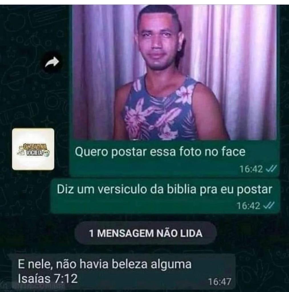 E nele não havia beleza nenhuma