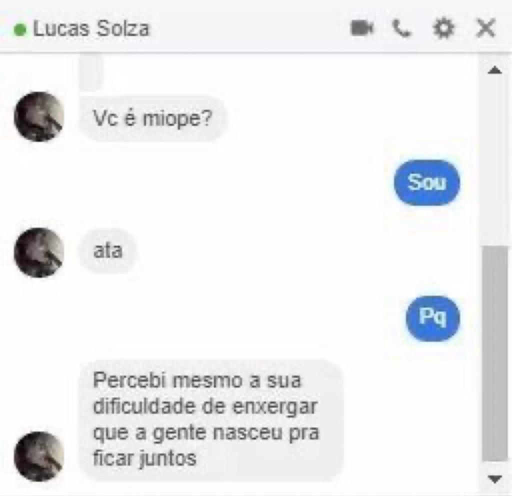 É míope mesmo