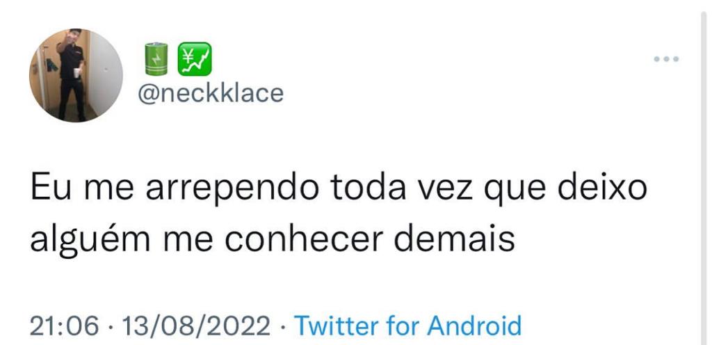 Me arrependo sempre