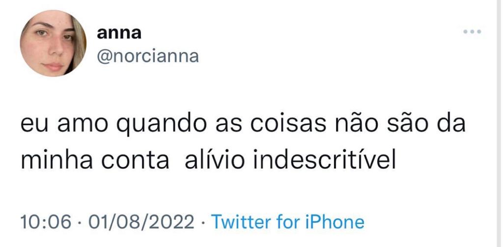Alívio indescrítivel