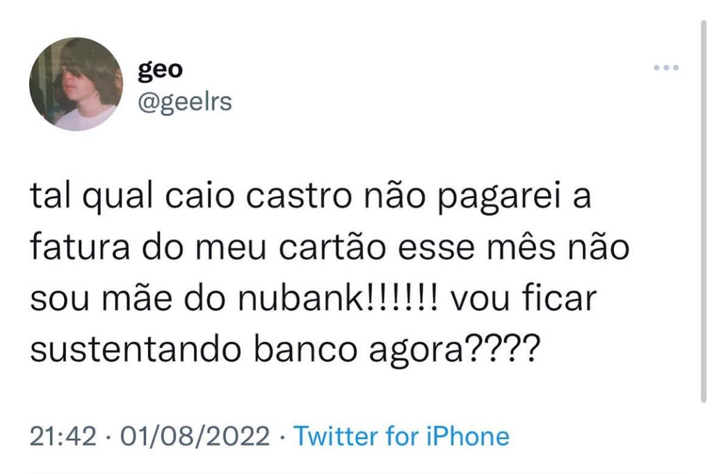 Vou ficar sustentando banco agora?
