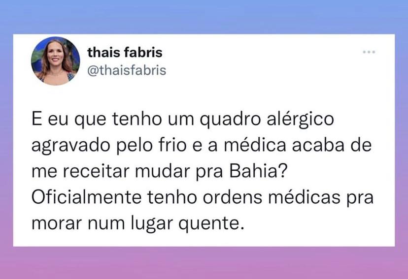 Ordens médicas pra morar na praia