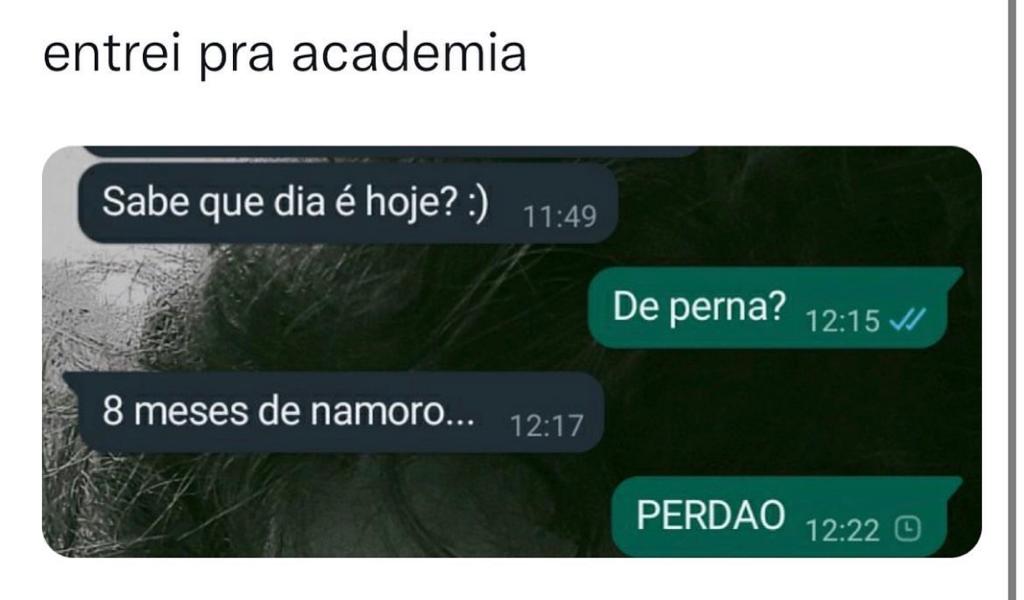Entrei pra academia