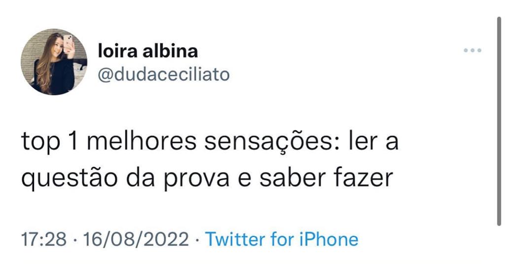 Top 1 melhores sensações