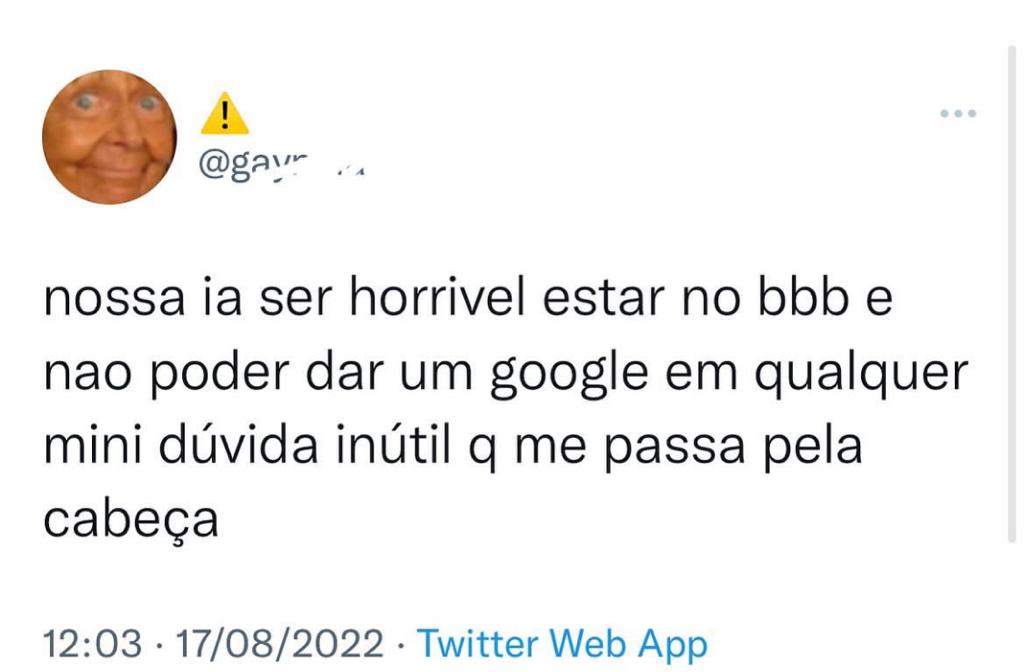 Deve ser horrível mesmo
