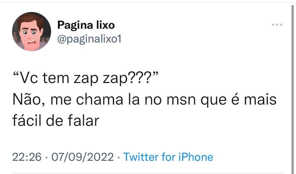 Tem zap zap?