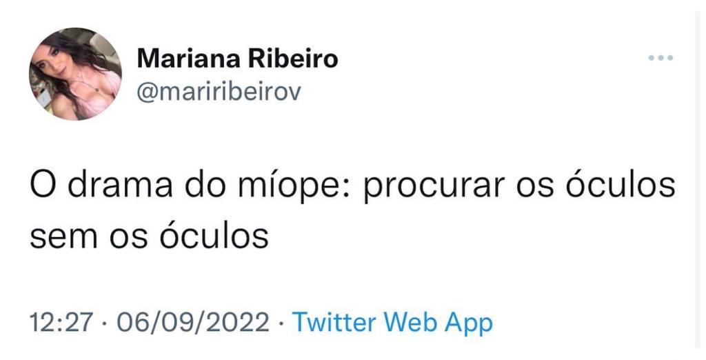 O drama do míope